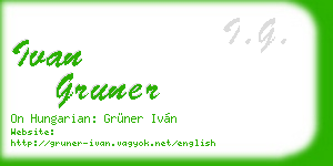 ivan gruner business card